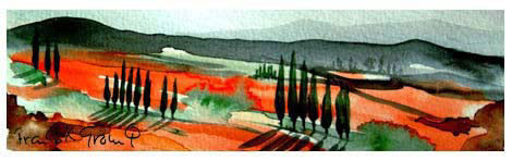 Toscana-Franco Cheriyapataparambil-Grnebaum-Aquarell 2005